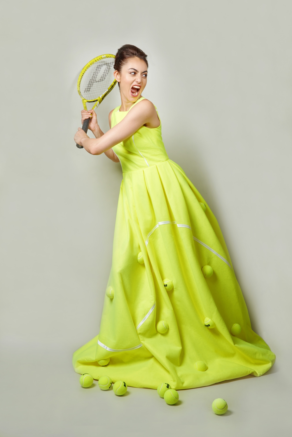 Yellow tennis couture ball gown Ace!